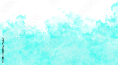 Abstract teal flames dancing in darkness