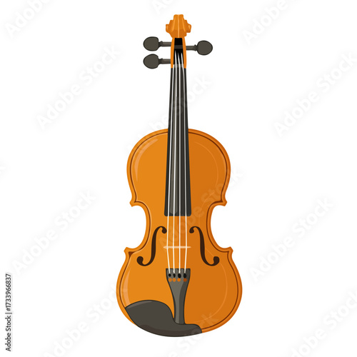 2D flat vector illustration of a Violin Tailpiece Adjuster in icon style, isolated on white background