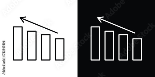 Chat arrow down icon outline pictogram isolated on white. Vector Icon shape.