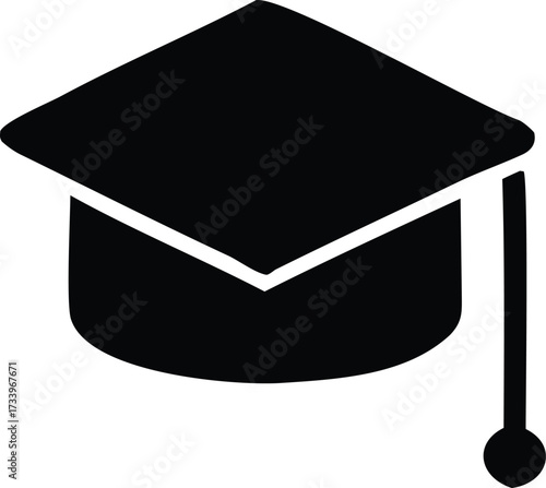 Iconic graduation cap symbol representing academic achievement and higher education success graduation ceremony symbol