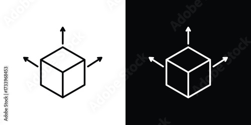 Bim icon outline pictogram isolated on white. Vector Icon shape.