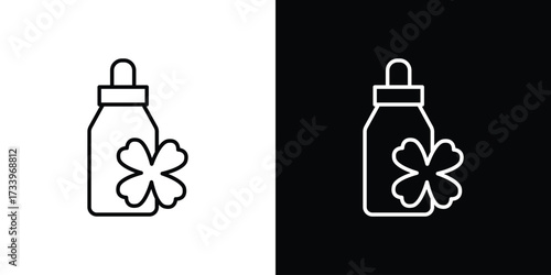 Bach flowers icon outline pictogram isolated on white. Vector Icon shape.