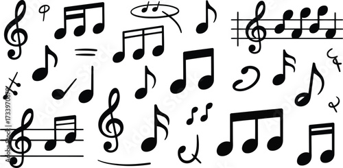 Inspiring music notes for creative projects and teaching materials, perfect for adding a musical touch to your designs and expressing harmony and melody
