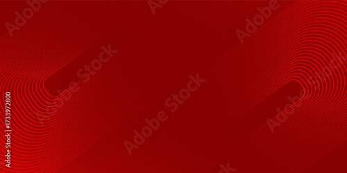 Red abstract background with glowing geometric lines. Gradient layout good