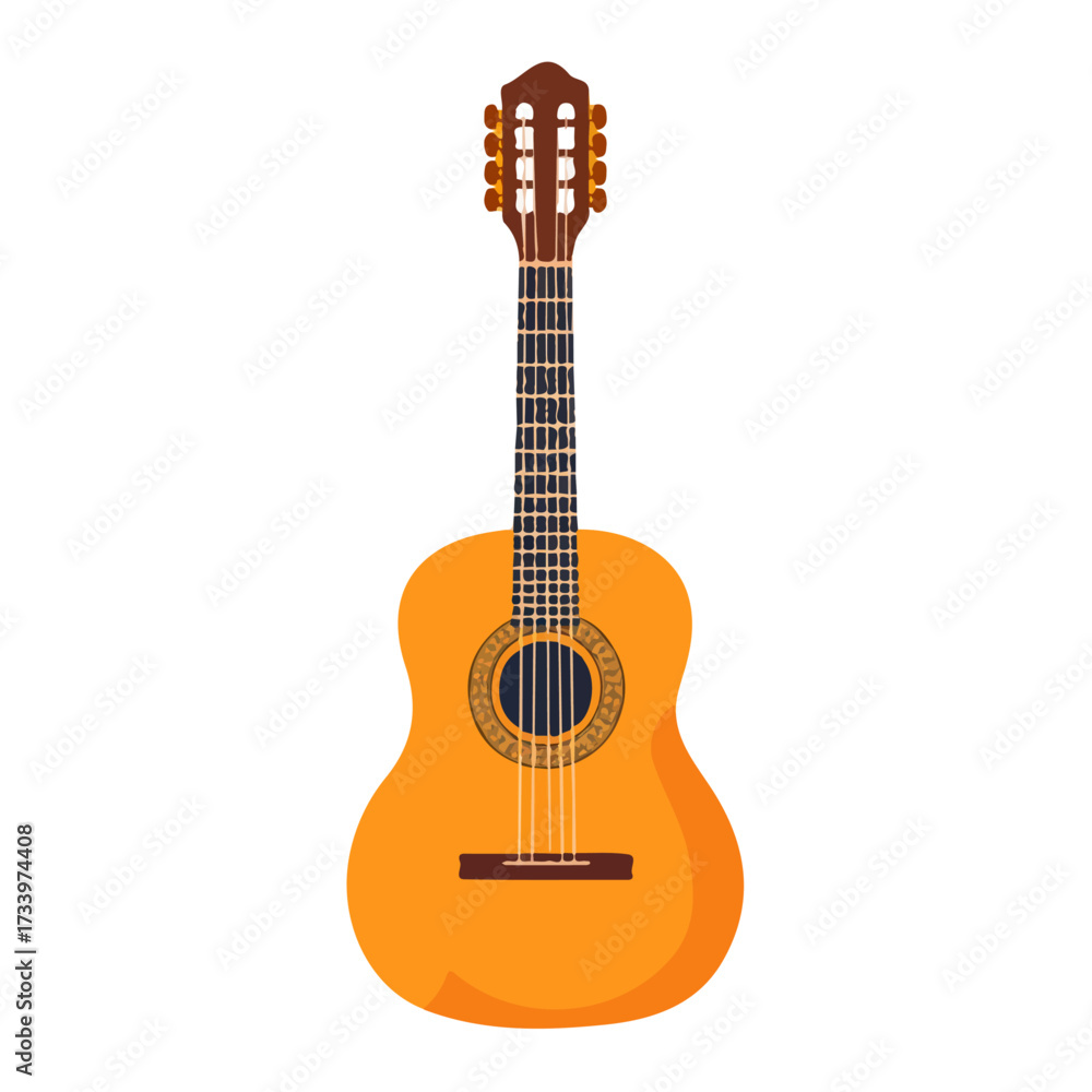 Obraz premium 2D flat vector illustration of Guitar String Winder, designed in a clean icon style and isolated on a white background.