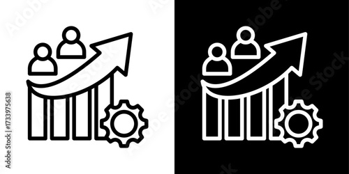 Productivity Icon Of Flat Black And White Style Vector 