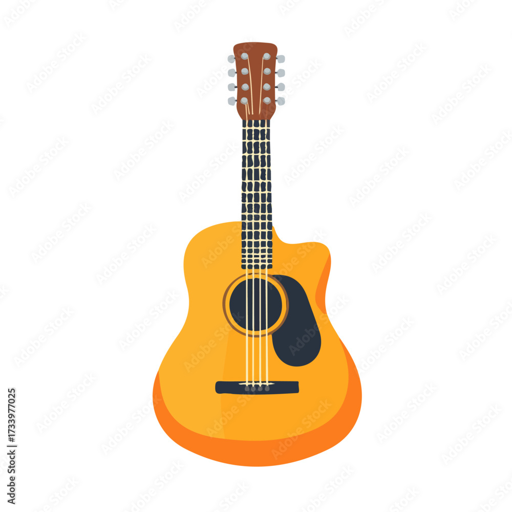 Fototapeta premium Flat 2D Guitar String Winder illustration, vector graphic in icon style, on white background