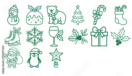 Hand-Drawn Christmas PNG Clipart Bundle