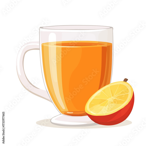 Hot Cider, flat style 2D vector image, isolated on a white background