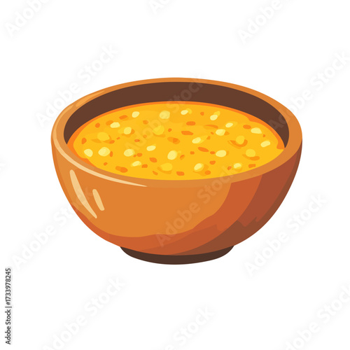 Dhal, flat style 2D vector image, isolated on a white background