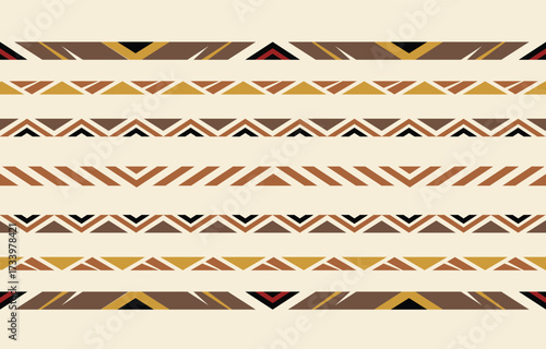 Ethnic tribal Aztec african colorful stripe  background. Seamless tribal pattern, folk embroidery, tradition geometric African ornament. Traditional design for fabric, textile, print, rug, paper, 