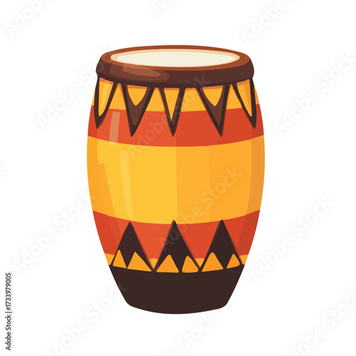 Congas in a clean 2D flat vector icon style, minimal and simple, set on a plain white background.