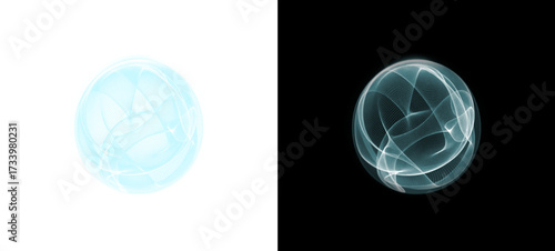 Sphere, orb, neon, futuristic, ai glowing digital PNG sphere. Futuristic PNG Overlay with transparent background for cyber, technology, science, code, abstract design.