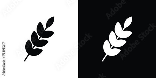 Wheat icons set. vector icons designed in filled style