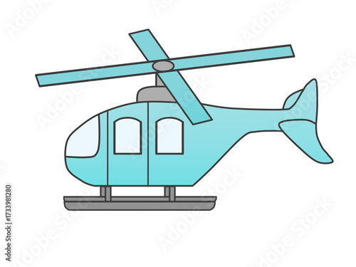 Blue helicopter clip art design