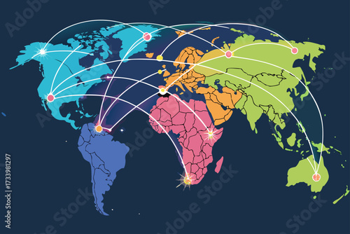 Elegant World Globe Glowing With Neon Lines Bold Creative Visual