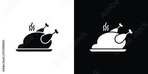 Turkey icons set. vector icons designed in filled style