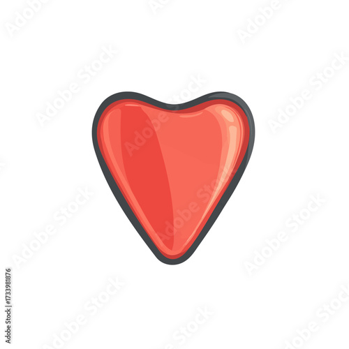 Flat 2D vector illustration of Guitar Pick Holder, simple icon style on a clean white background.