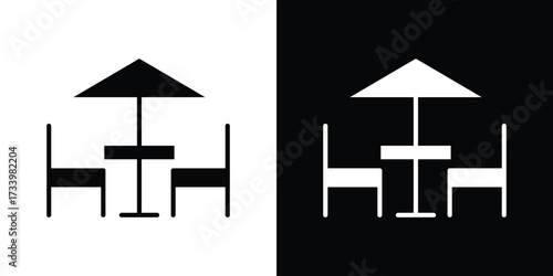 Terrace icons set. vector icons designed in filled style