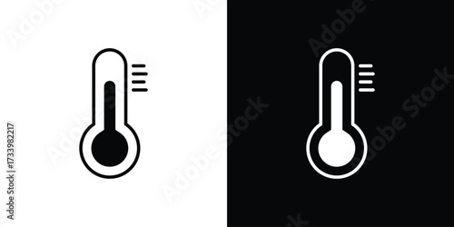 Temperature icons set. vector icons designed in filled style