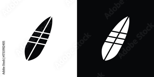 Surfing icons set. vector icons designed in filled style