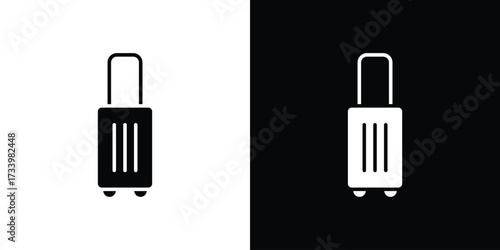 Suitcase icons set. vector icons designed in filled style
