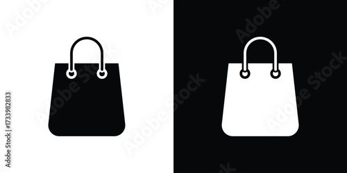 Shopping bag icons set. vector icons designed in filled style