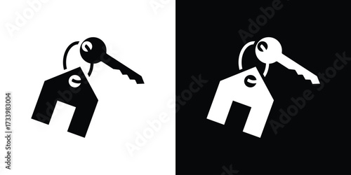 Selling or rent home icons set. vector icons designed in filled style