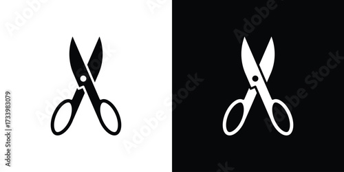 Scissors icons set. vector icons designed in filled style
