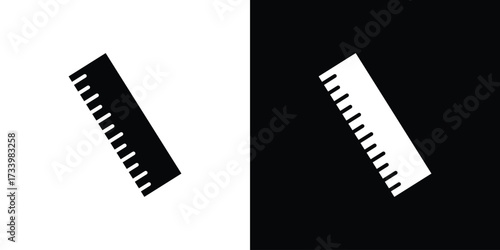 Ruler icons set. vector icons designed in filled style