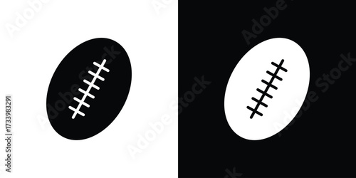 Rugby icons set. vector icons designed in filled style