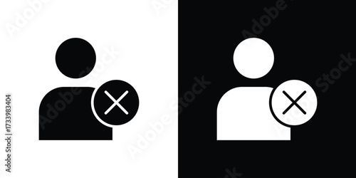 Remove user icons set. vector icons designed in filled style