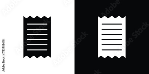 Receipt icons set. vector icons designed in filled style