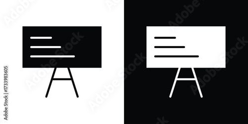 Presentation icons set. vector icons designed in filled style