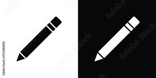 Pencil icons set. vector icons designed in filled style