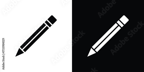 Pencil icons set. vector icons designed in filled style