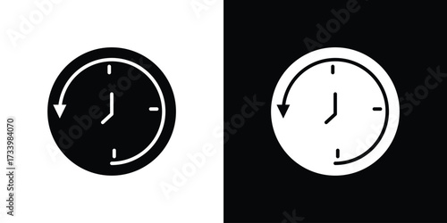 Past time icons set. vector icons designed in filled style