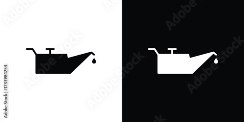 Oil can icons set. vector icons designed in filled style