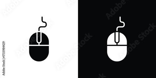 Mouse icons set. vector icons designed in filled style
