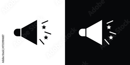 Megaphone icons set. vector icons designed in filled style