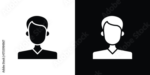 Man icons set. vector icons designed in filled style