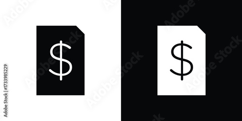 Invoice icons set. vector icons designed in filled style