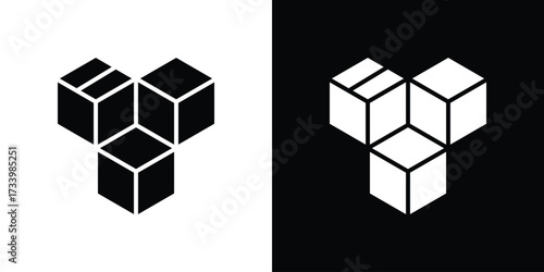 Inventory icons set. vector icons designed in filled style