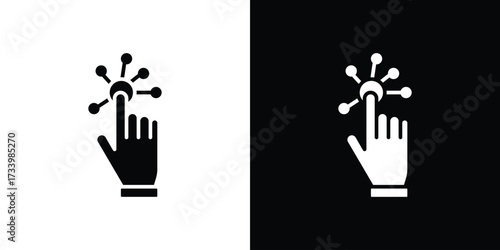 Interactive icons set. vector icons designed in filled style