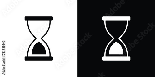 Hourglass end icons set. vector icons designed in filled style