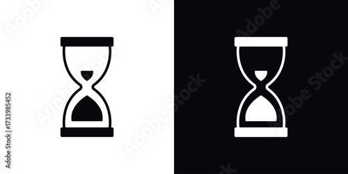 Hourglass icons set. vector icons designed in filled style