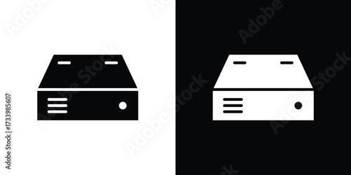 Hard Disk icons set. vector icons designed in filled style