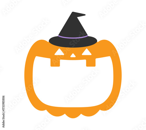 ハロウィンフレーム カボチャ ベクターイラスト チラシ・ポスター・Webデザインに使える装飾イラスト素材