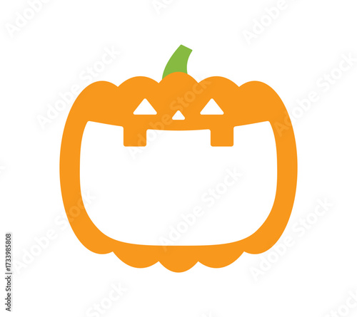 ハロウィンフレーム カボチャ ベクターイラスト チラシ・ポスター・Webデザインに使える装飾イラスト素材