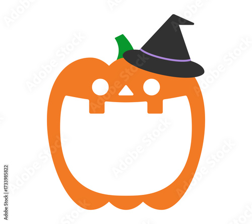 ハロウィンフレーム カボチャ ベクターイラスト チラシ・ポスター・Webデザインに使える装飾イラスト素材